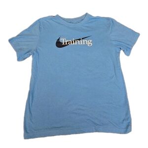 NIKE Tee Training T-Shirt Blue DRI-FIT Mens Large